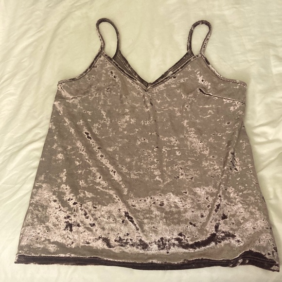 Velvet Mauve Spaghetti Tank. Size Small. - Picture 1 of 7
